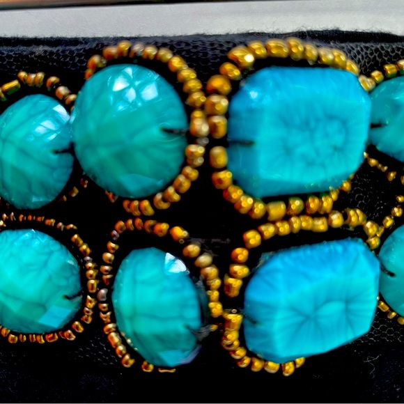 Boho Cache Jeweled mini skirt L - Picture 4 of 9